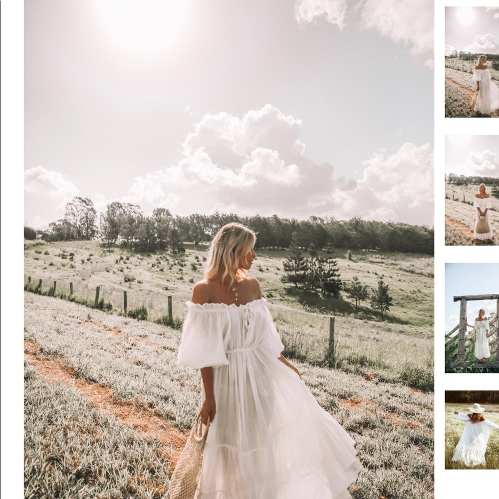 White bohemian dress
